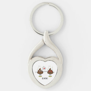 Porte-clés Personnalisé Poop Emoji Love Couple