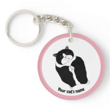 Porte-clés personnalisé pour amateur de chat en sm