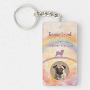 Porte-clés personnalisé Pug Perte d'animal de comp