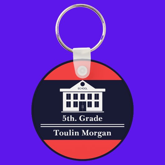 Porte-clés Personnalisé Retour à l'école 5e. grade