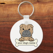 Porte-clés Personnalisé Shar-Pei (Recto)