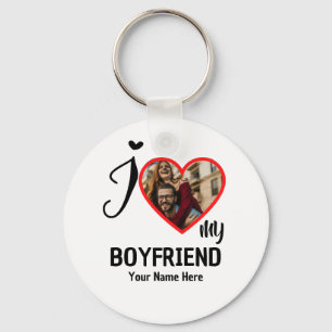 Porte-clés Personnalisé Valentines Coeur Photo J'aime Mon cop