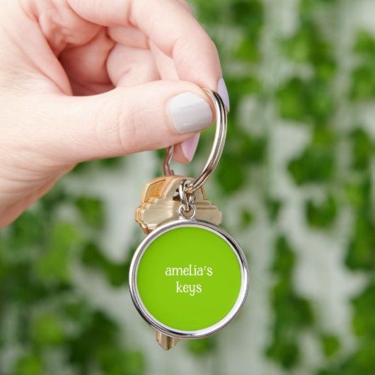 Porte-clés Personnalisé Vert Clair Tendance (main)