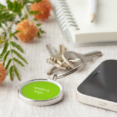Porte-clés Personnalisé Vert Clair Tendance (Côté)