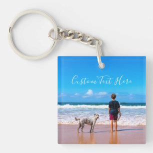 Porte-clés Personnalisé Votre Animal Photo Porte - clé Texte