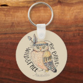 Porte-clés Personnalisé Wild and Free Charming Owl (Recto)