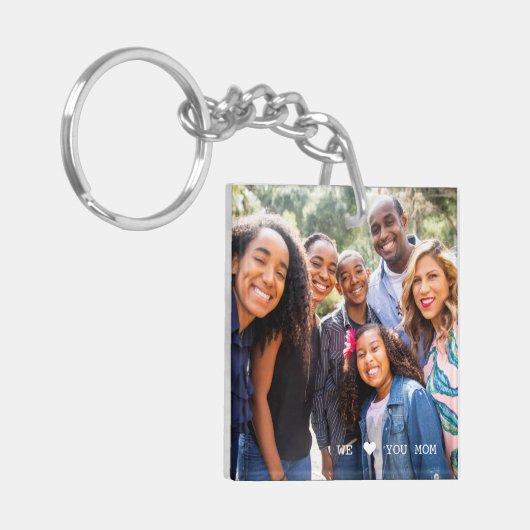 Porte-clés Personnalisée "We Love You Mom" Fête des mères (Devant gauche)