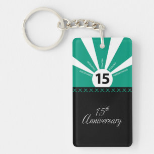 Porte-clés Personnaliser, 15e anniversaire professionnel d'en