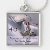 Porte-clés Personnaliser, 40e anniversaire d'ordination Félic (Devant)