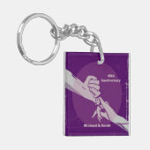 Porte-clés Personnaliser anniversaire couple romantique main  (Devant gauche)