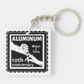 Porte-clés Personnaliser anniversaire couple romantique main  (Dos)