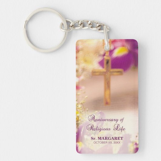 Porte-clés Personnaliser, Anniversaire vie religieuse, Nun (Devant)