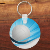 Porte-clés Personnaliser bleu volleyball Personnaliser (Recto)