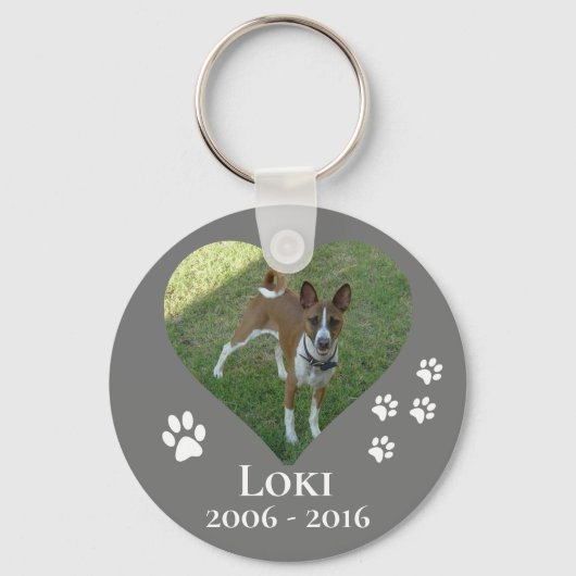 Porte-clés Personnaliser commémorative pour animaux de compag (Recto)