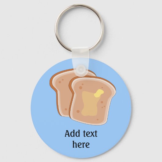 Porte-clés Personnaliser de ce graphique Toast Beurré (Recto)