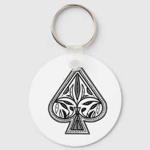 Porte-clés Personnaliser des objets de spade poker