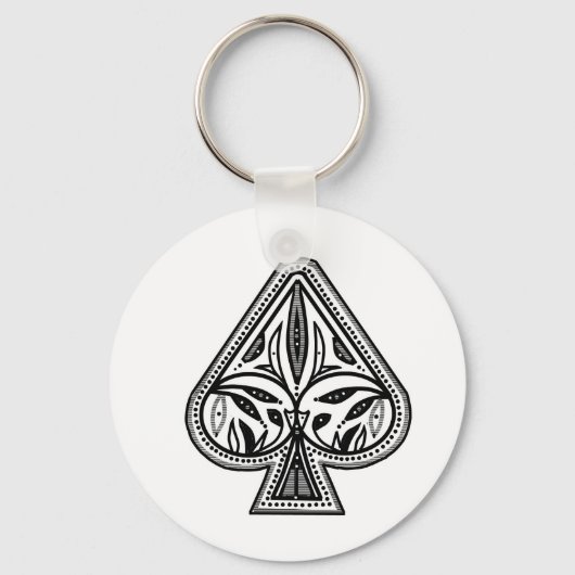 Porte-clés Personnaliser des objets de spade poker (Recto)