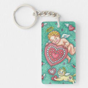 PORTE-CLÉS PERSONNALISER DU PORTE - CLÉ DE CUPID ET D'ANGEL D