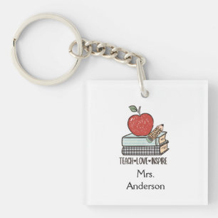 Porte-clés Personnaliser Enseigner Amour Inspirer Cadeau Pour