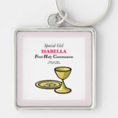 Porte-clés Personnaliser, Fille spéciale, Première communion (Devant)