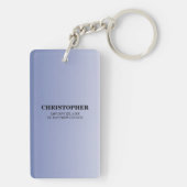 Porte-clés Personnaliser, Garçon, bleu première communion (Dos)