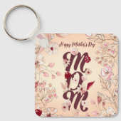 Porte-clés Personnaliser Joyeux Fête des Mères Maman Chaleure (Recto)