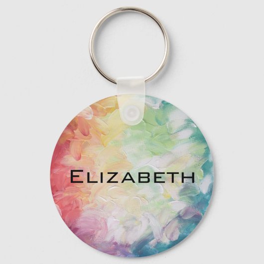 Porte-clés Personnaliser la peinture Abstraite texturée épais (Recto)