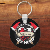 Porte-clés Personnaliser l'amour Mon pompier (Recto)