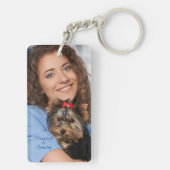 Porte-clés Personnaliser le nom de la photo personnalisée (Dos)