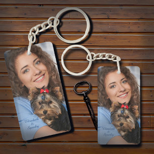 Porte-clés Personnaliser le nom de la photo personnalisée
