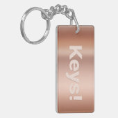 Porte-clés Personnaliser le nom et le message, Rose Gold (Devant gauche)