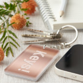 Porte-clés Personnaliser le nom et le message, Rose Gold (Devant droit)