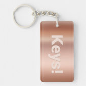 Porte-clés Personnaliser le nom et le message, Rose Gold (Devant)