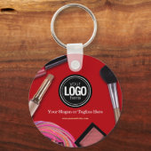 Porte-clés Personnaliser l'entreprise | Société de maquillage (Recto)