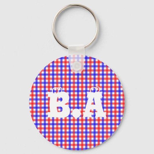 Porte-clés Personnaliser les initiaux sur mesure (Recto)