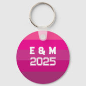 Porte-clés Personnaliser Monogram Love (Verso)