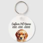 Porte-clés Personnaliser NOM DE L'ANIMAL (Verso)