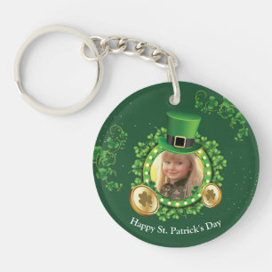Porte-clés Personnaliser Nom Et Photo St. Patrick's Day Green