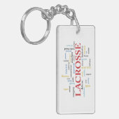 Porte-clés Personnaliser Nom Lacrosse Coach Merci Mots (Devant gauche)
