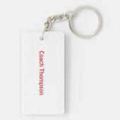 Porte-clés Personnaliser Nom Lacrosse Coach Merci Mots (Dos)