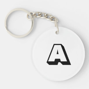 Porte-clés Personnaliser, personnaliser alphabet premier mono
