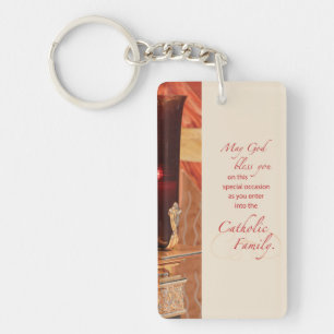 Porte-clés Personnaliser, RCIA Félicitations, Catholique, Rou