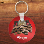 Porte-clés Personnaliser Saint-Valentin Chocolat Chipmunk (Recto)