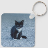 Porte-clés Personnaliser Tuxedo chaton noir et blanc (Dos)