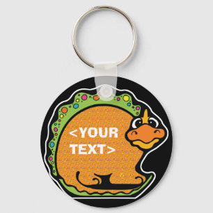 Porte-clés Personnaliser un dinosaure,<YOUR TEXT>