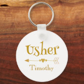 Porte-clés Personnaliser Usher Wedding Favor Cadeau (Recto)