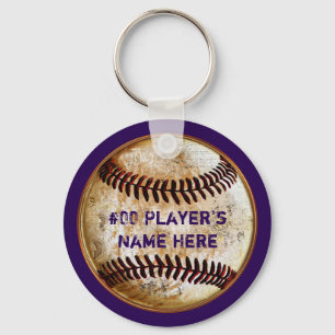 Porte-clés personnalisés de baseball pour cadeaux