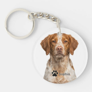 Porte-clés personnalisés pour chien Brittany Spani