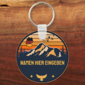 Porte-clés Personnalisierter Ortsname Deutschland Runddesign (Recto)