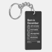 Porte-clés Personnalité de Né en Décembre (Devant gauche)